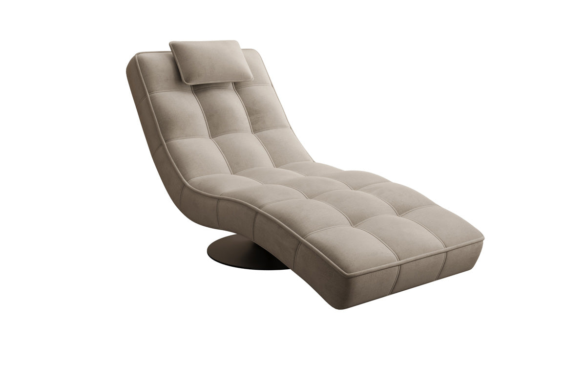 Designer Relax Lounger Livara Velvet with Swivel Function