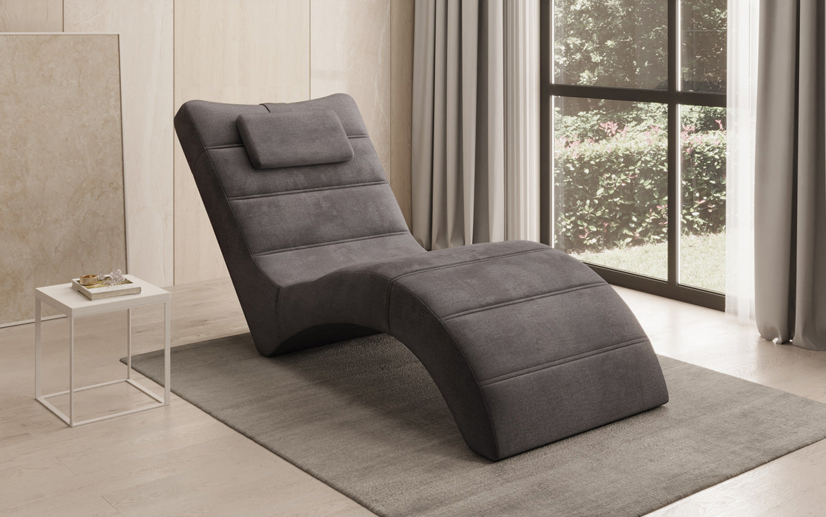 Designer Relax Lounger Leon in Velvet