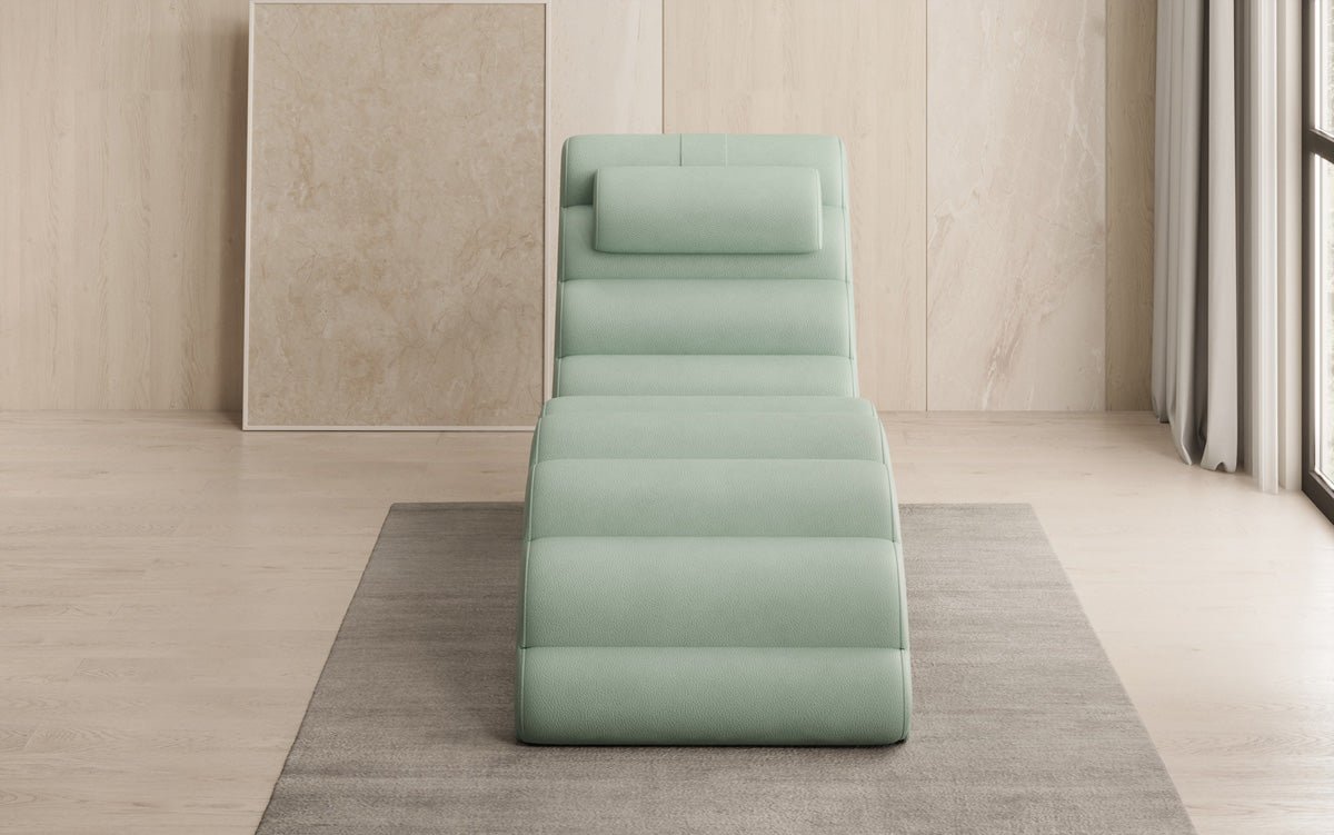 Chaise longue design Malina en cuir véritable