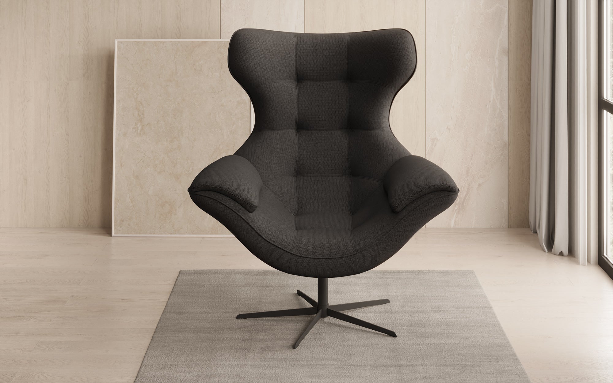 Fauteuil canapé design Aurelio en Tissu
