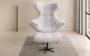 Designer Sofa-Sessel Aurelio inkl. Beistellhocker a Bouclé