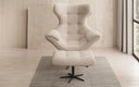 Designer Sofa-Sessel Aurelio inkl. Beistellhocker a Bouclé