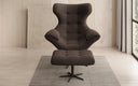 Designer Sofa-Sessel Aurelio inkl. Beistellhocker a Bouclé