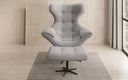 Designer Sofa-Sessel Aurelio inkl. Beistellhocker a Bouclé