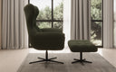 Designer Sofa-Sessel Aurelio inkl. Beistellhocker a Bouclé