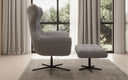 Designer Sofa-Sessel Aurelio inkl. Beistellhocker a Bouclé
