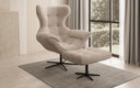 Designer Sofa-Sessel Aurelio inkl. Beistellhocker a Bouclé
