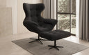 Designer Sofa-Sessel Aurelio inkl. Beistellhocker a Bouclé