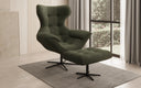 Designer Sofa-Sessel Aurelio inkl. Beistellhocker a Bouclé