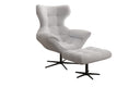Designer Sofa-Sessel Aurelio inkl. Beistellhocker a Bouclé