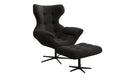 Designer Sofa-Sessel Aurelio inkl. Beistellhocker a Bouclé