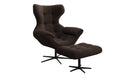Designer Sofa-Sessel Aurelio inkl. Beistellhocker a Bouclé