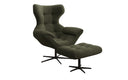 Designer Sofa-Sessel Aurelio inkl. Beistellhocker a Bouclé