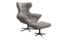 Designer Sofa-Sessel Aurelio inkl. Beistellhocker a Bouclé