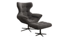 Designer Sofa-Sessel Aurelio inkl. Beistellhocker a Bouclé