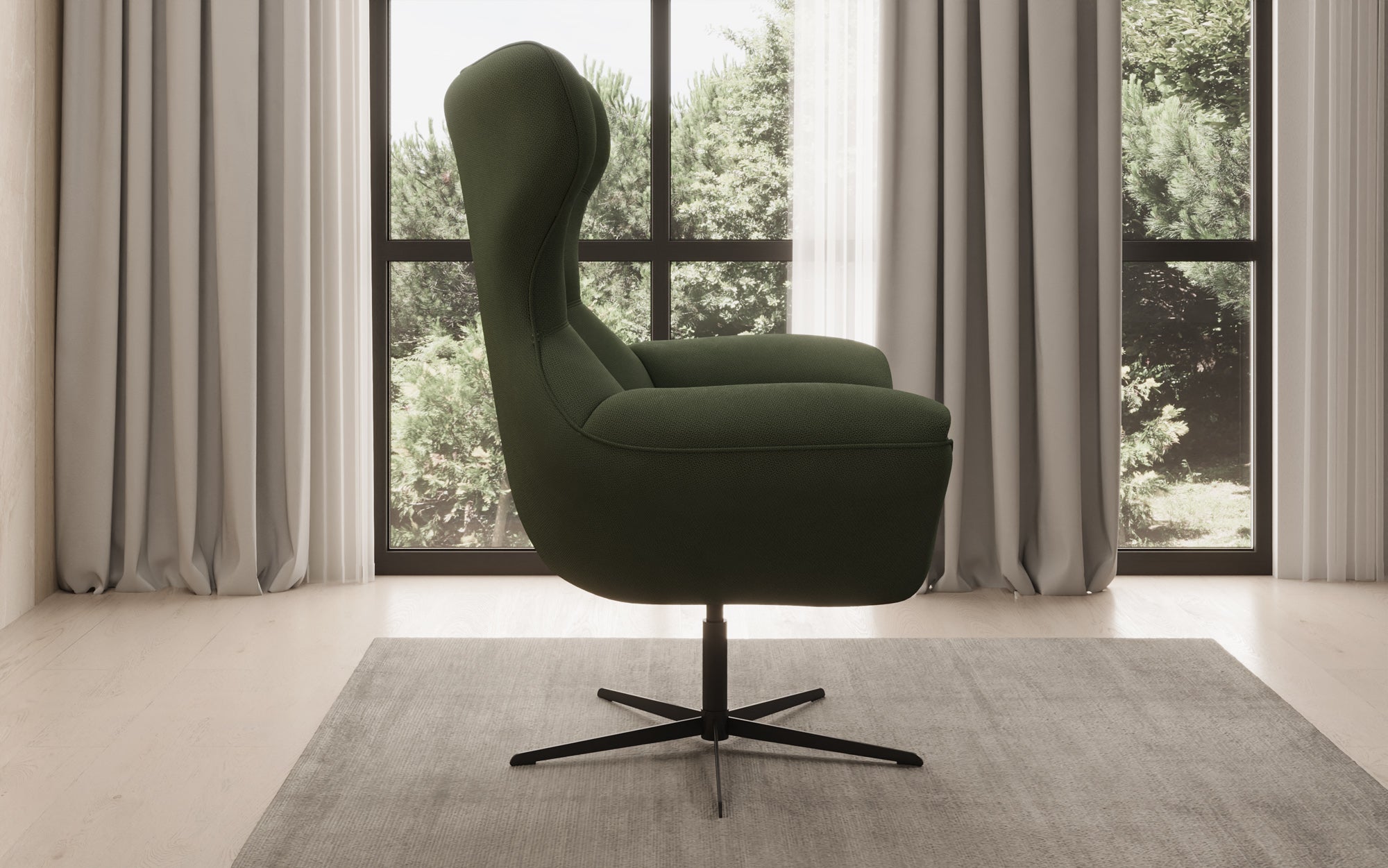 Fauteuil canapé design Aurelio en Tissu