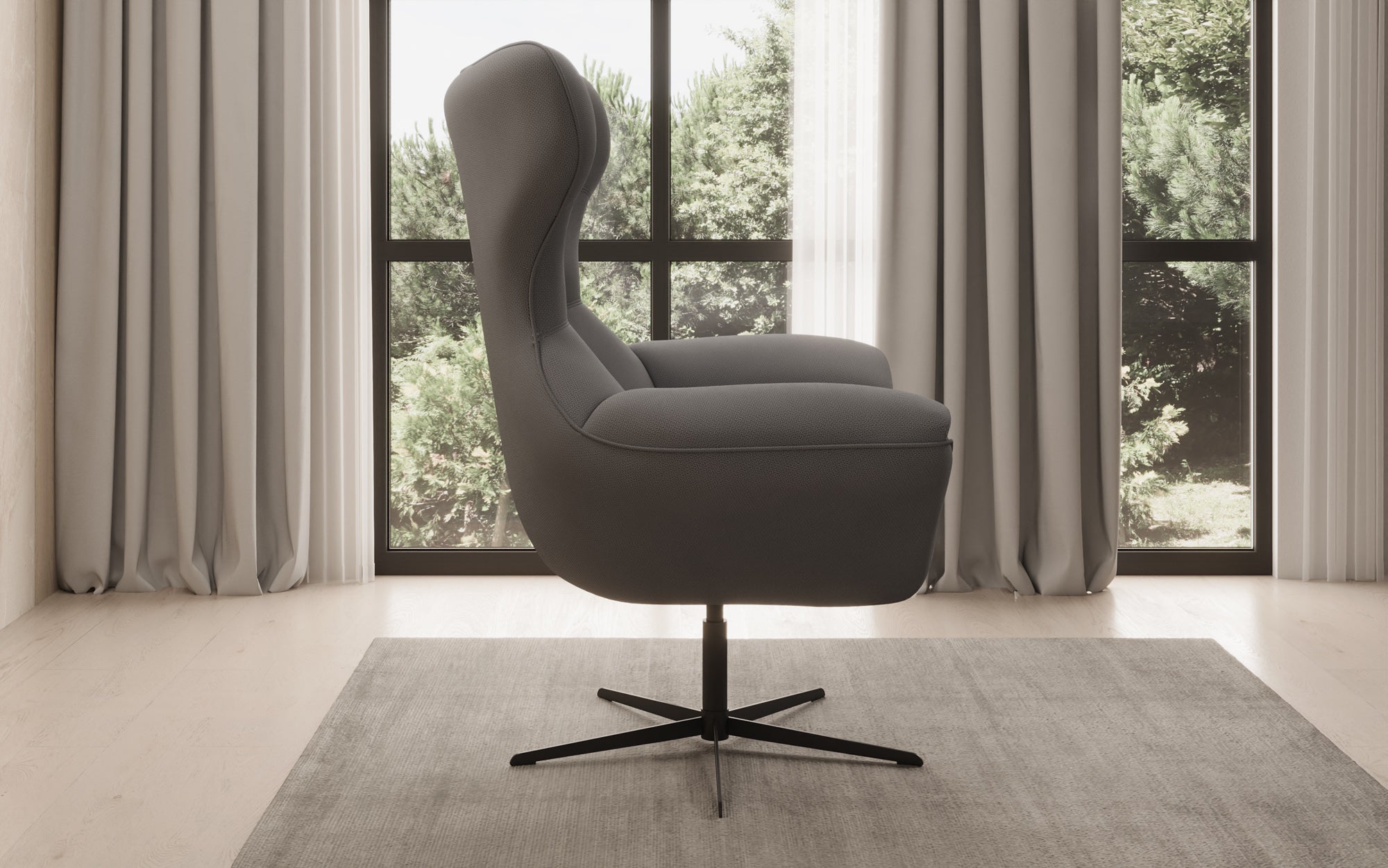 Fauteuil canapé design Aurelio en Tissu