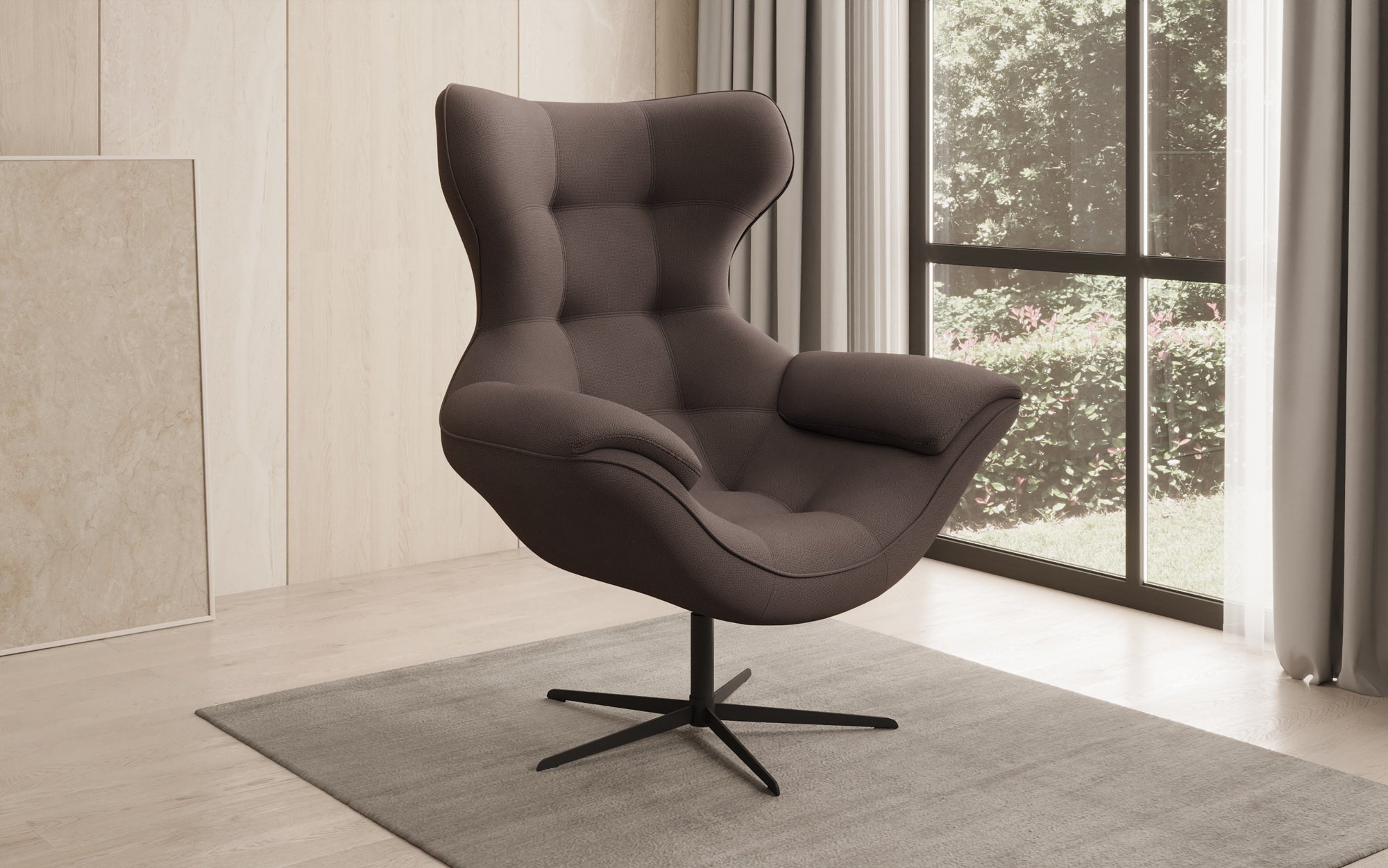 Fauteuil canapé design Aurelio en Tissu