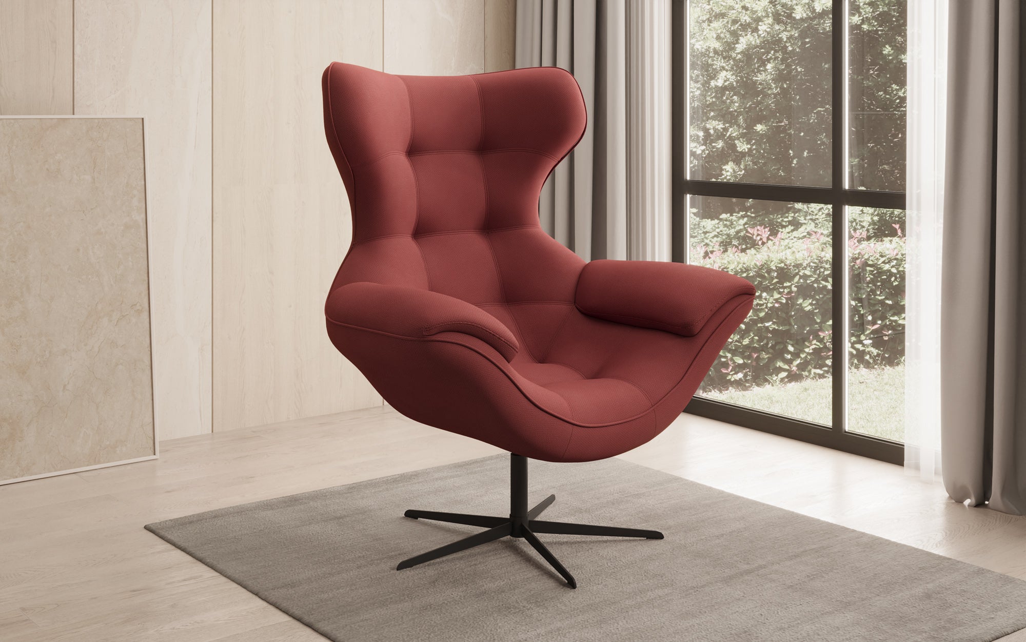 Fauteuil canapé design Aurelio en Tissu