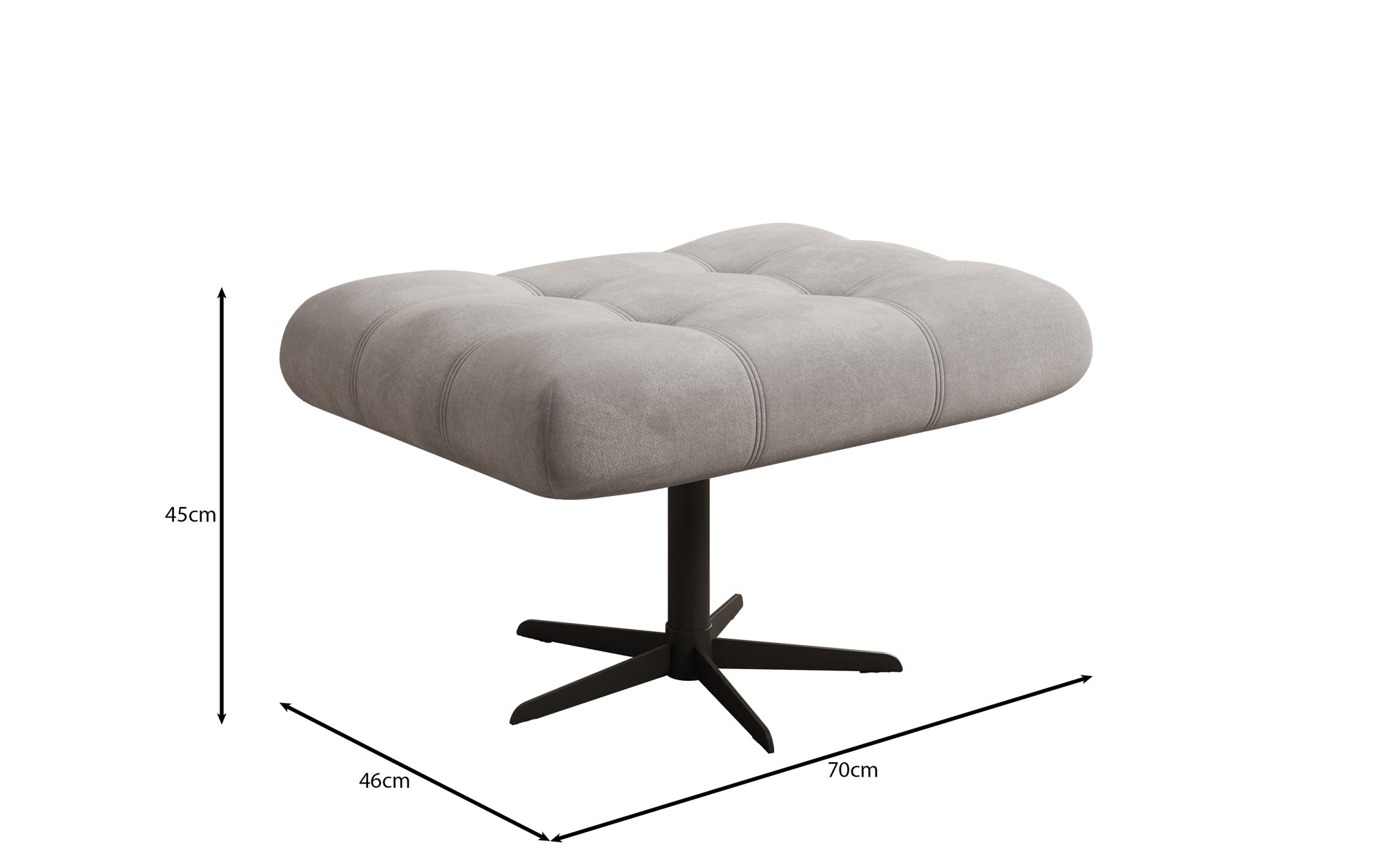 Designer Sofa-Sessel Aurelio inkl. Beistellhocker a Samt