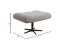 Designer Sofa-Sessel Aurelio inkl. Beistellhocker a Bouclé