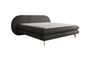 Lit boxspring Marisol avec tête de lit ovale en Bouclé