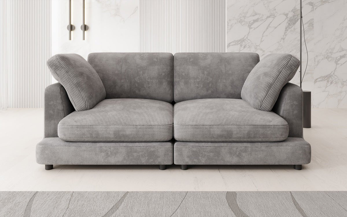 Designer 2 Seater Sofa Thalessa in Corduroy