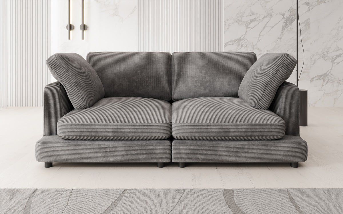 Designer 2 Seater Sofa Thalessa in Corduroy