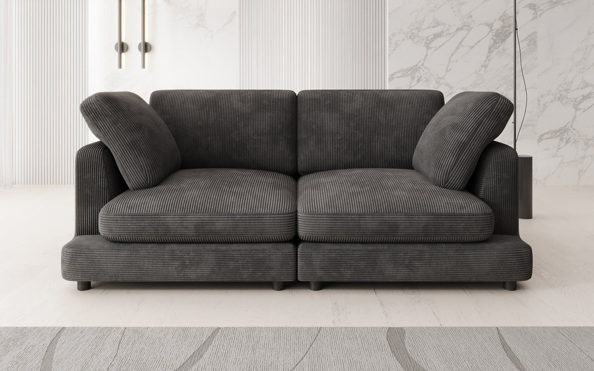 Designer 2 Seater Sofa Thalessa in Corduroy