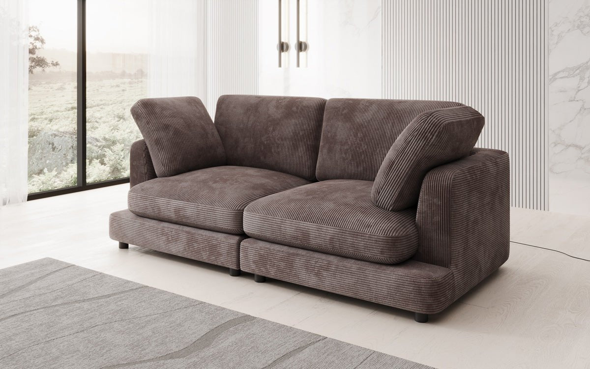 Designer 2 Seater Sofa Thalessa in Corduroy