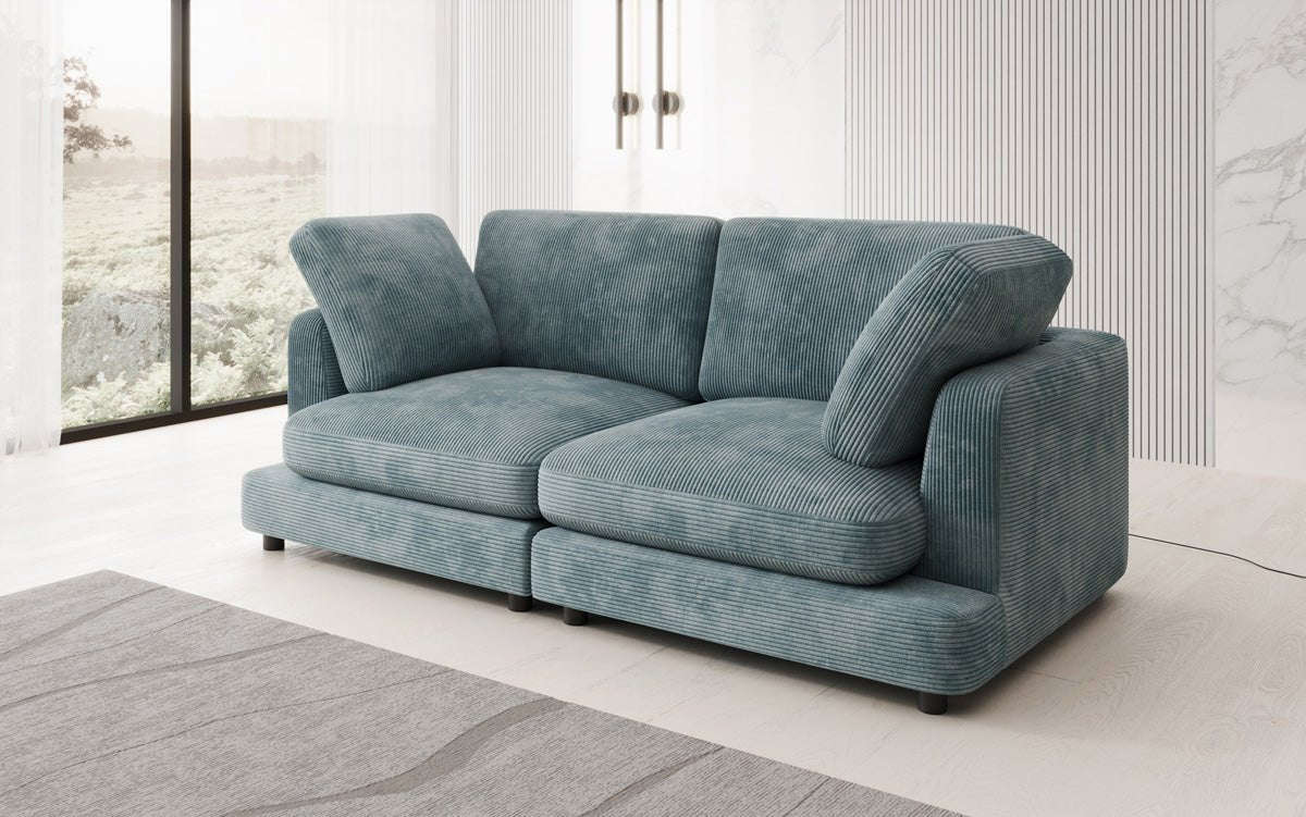 Designer 2 Seater Sofa Thalessa in Corduroy