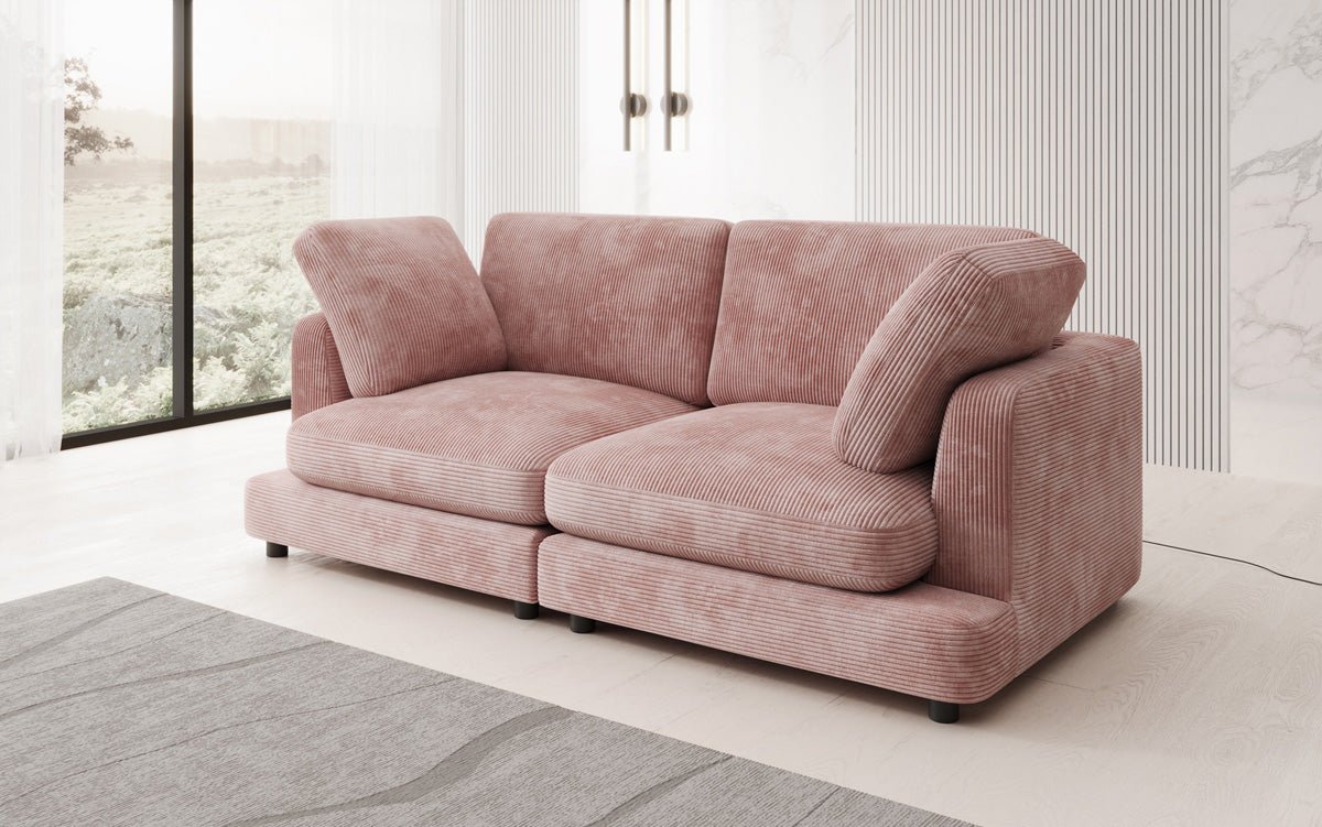 Designer 2 Seater Sofa Thalessa in Corduroy