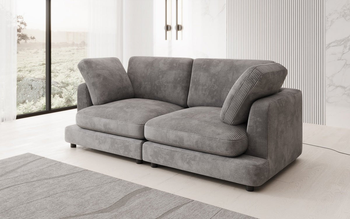 Designer 2 Seater Sofa Thalessa in Corduroy