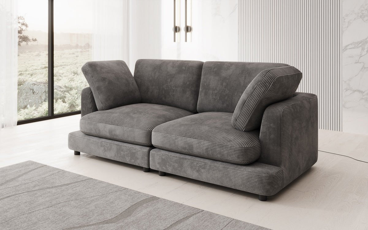 Designer 2 Seater Sofa Thalessa in Corduroy