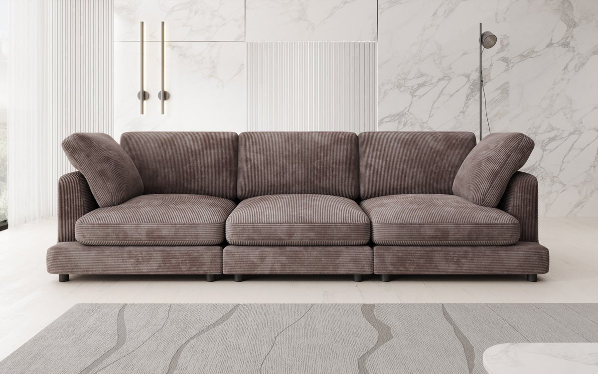 Designer 3 Seater Sofa Thalessa in Corduroy