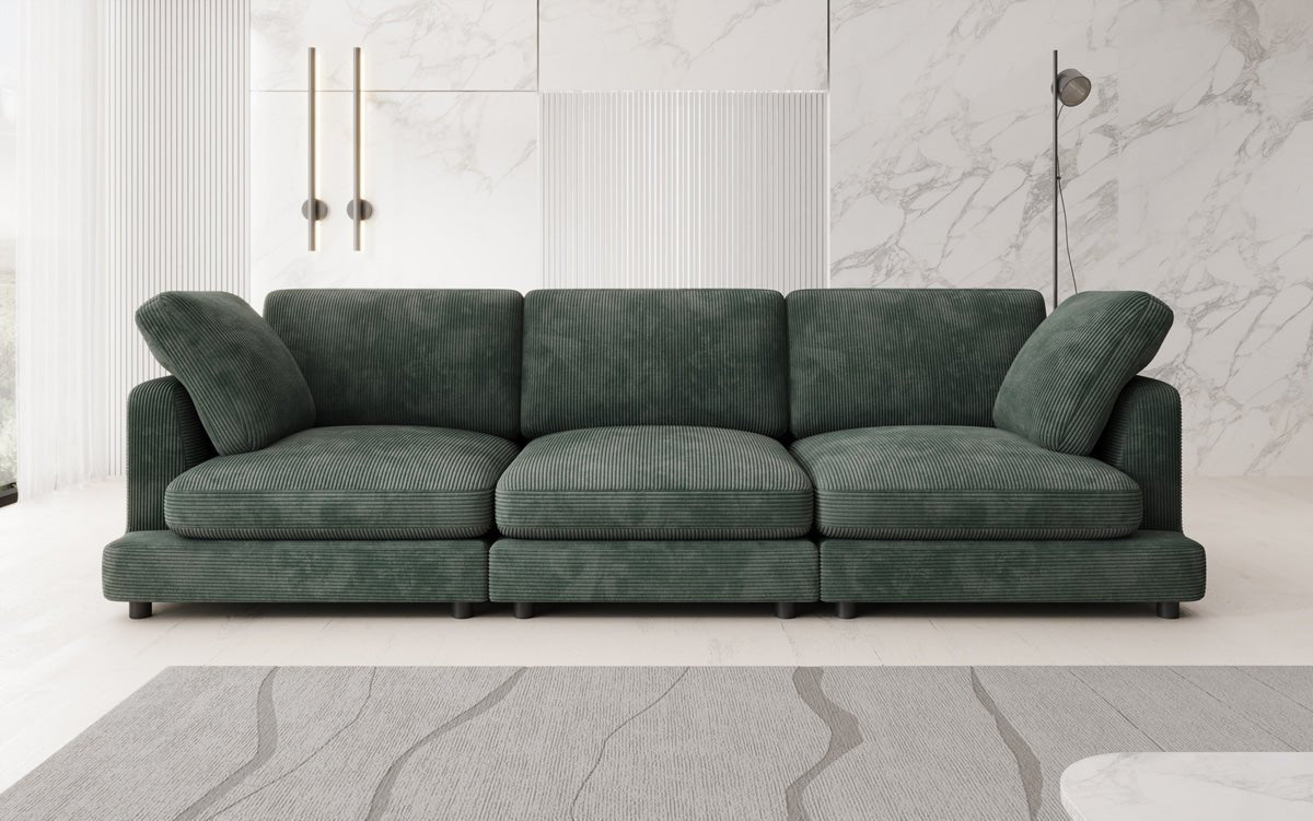Designer 3 Seater Sofa Thalessa in Corduroy