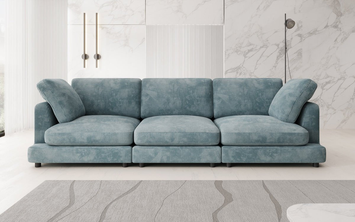 Designer 3 Seater Sofa Thalessa in Corduroy