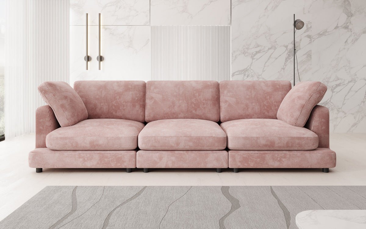 Designer 3 Seater Sofa Thalessa in Corduroy