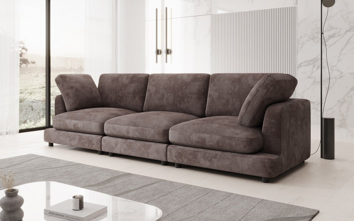 Designer 3 Seater Sofa Thalessa in Corduroy