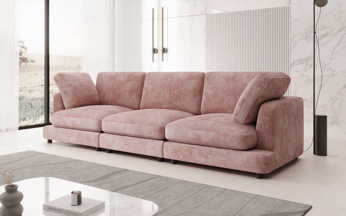 Designer 3 Seater Sofa Thalessa in Corduroy