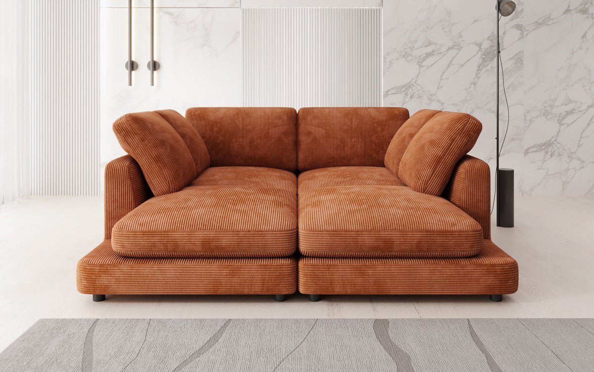 Designer lounge sofa Thalessa in Corduroy