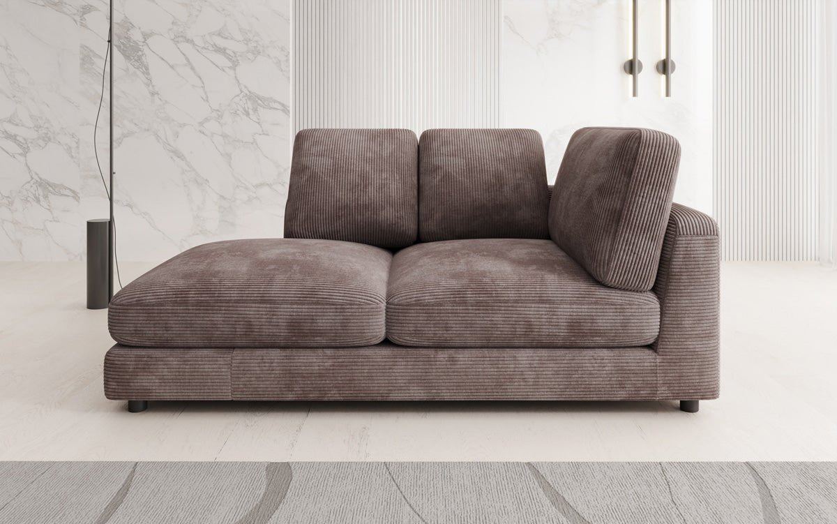 Designer Chaise Lounge/Sofa Thalessa in Corduroy