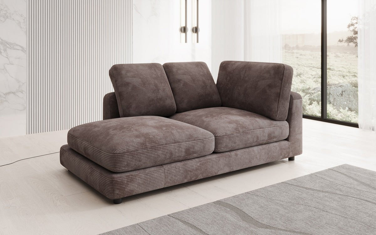 Designer Chaise Lounge/Sofa Thalessa in Corduroy