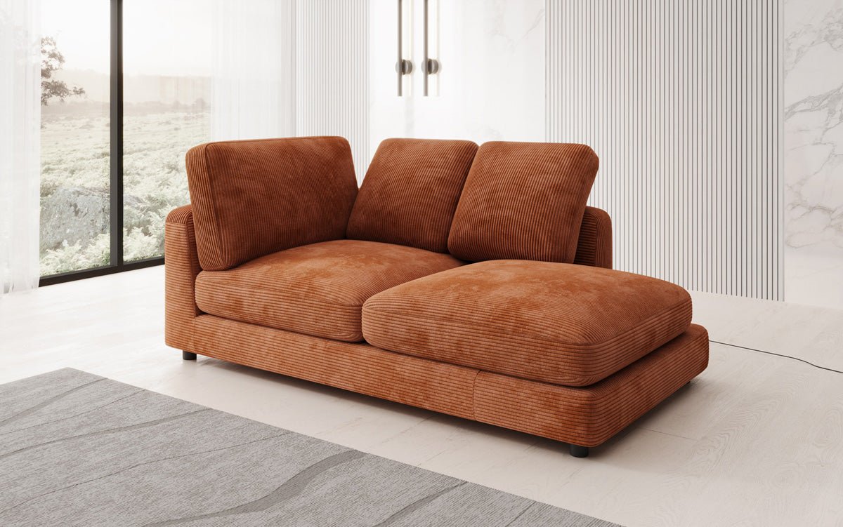 Designer Chaise Lounge/Sofa Thalessa in Corduroy