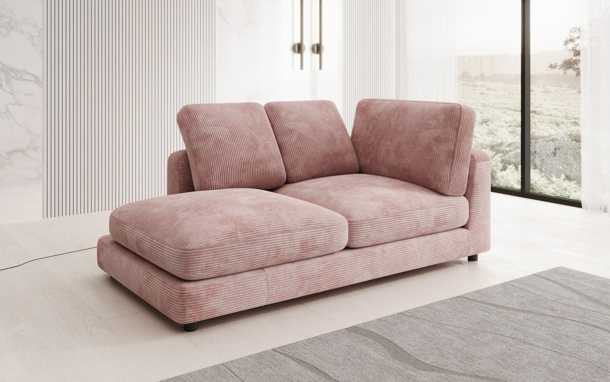 Designer Chaise Lounge/Sofa Thalessa in Corduroy