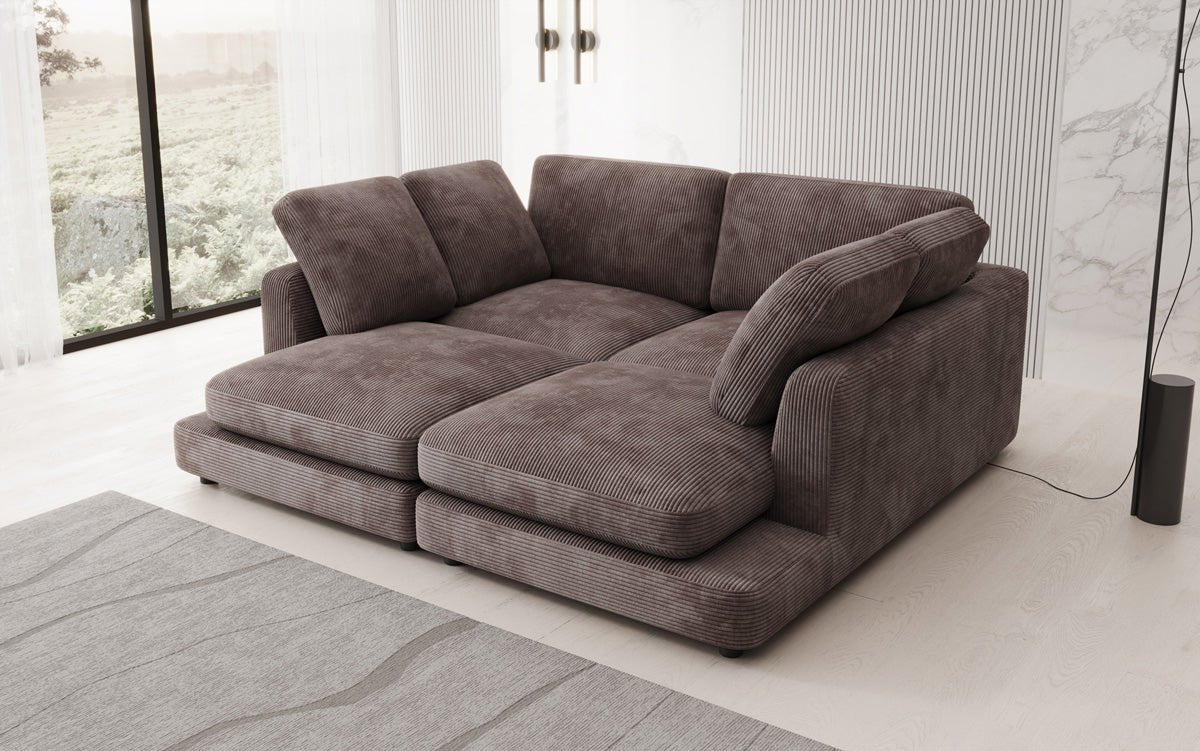 Designer lounge sofa Thalessa in Corduroy