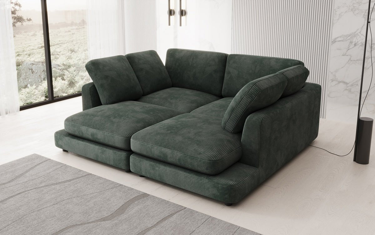 Designer lounge sofa Thalessa in Corduroy