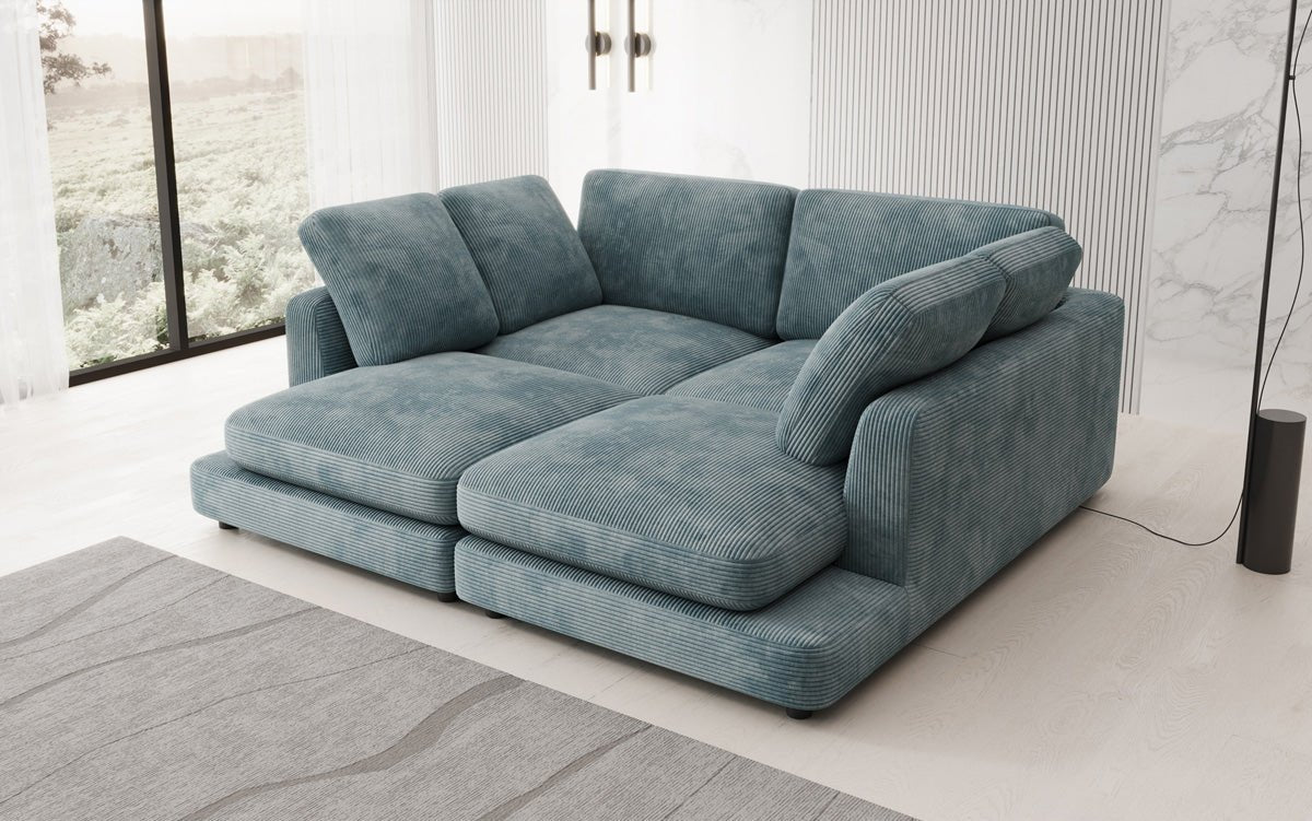 Designer lounge sofa Thalessa in Corduroy