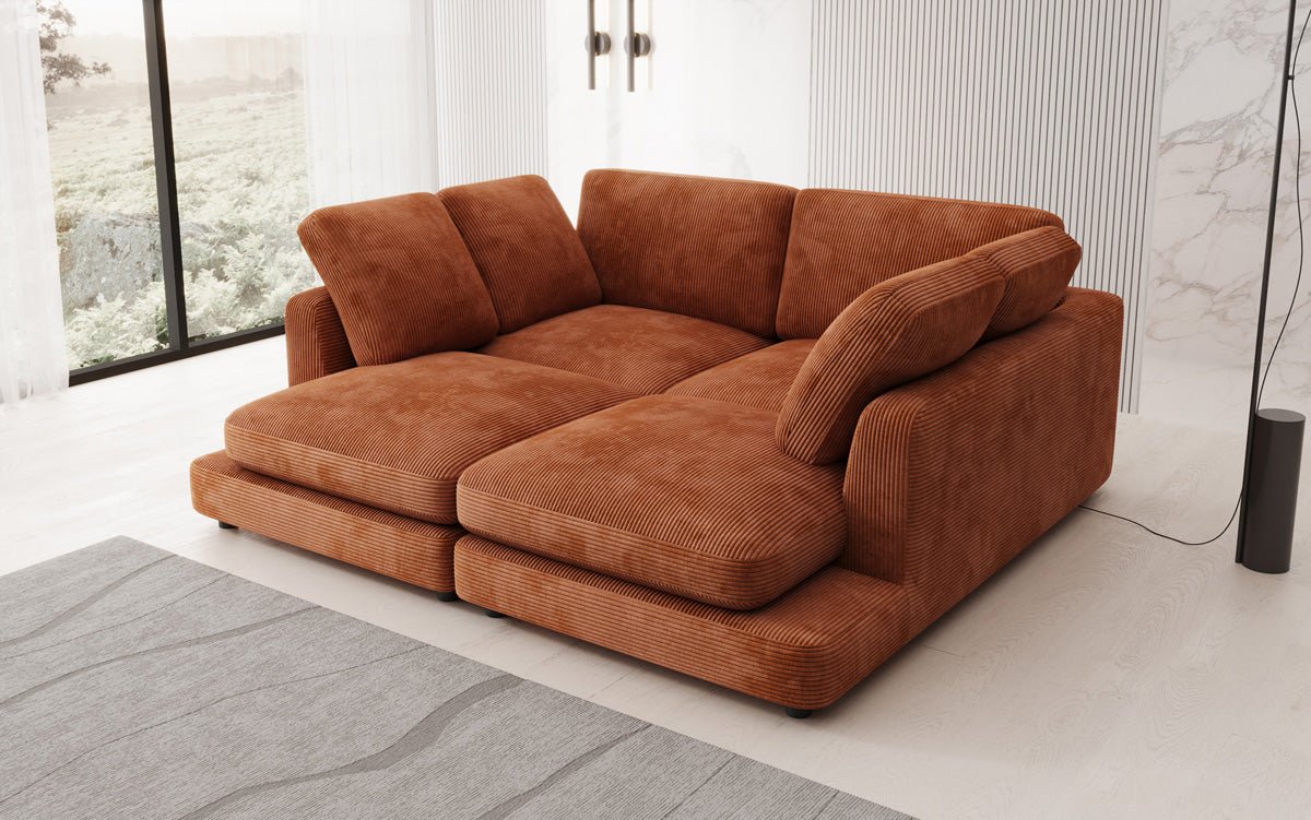 Designer lounge sofa Thalessa in Corduroy