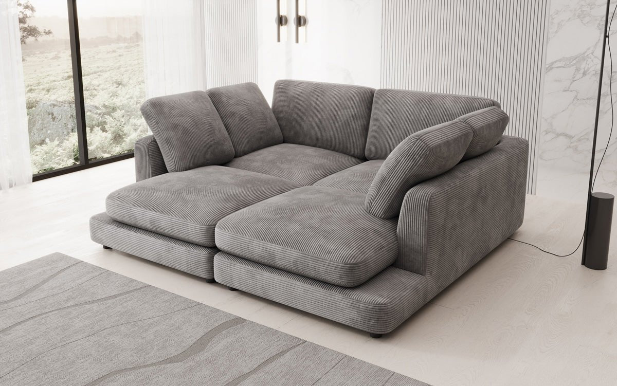 Designer lounge sofa Thalessa in Corduroy